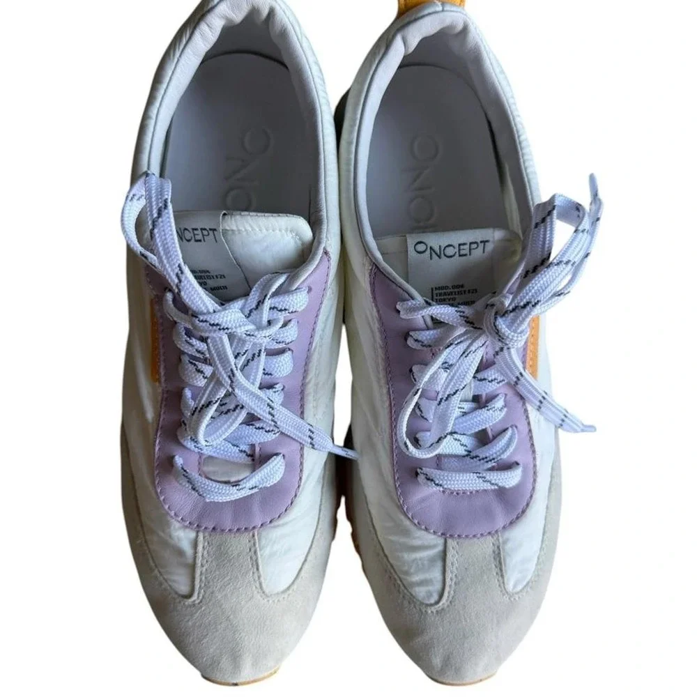 Oncept Tokyo White Cloud Multi Sneakers Women's Size 7 Suede Nylon Oncept